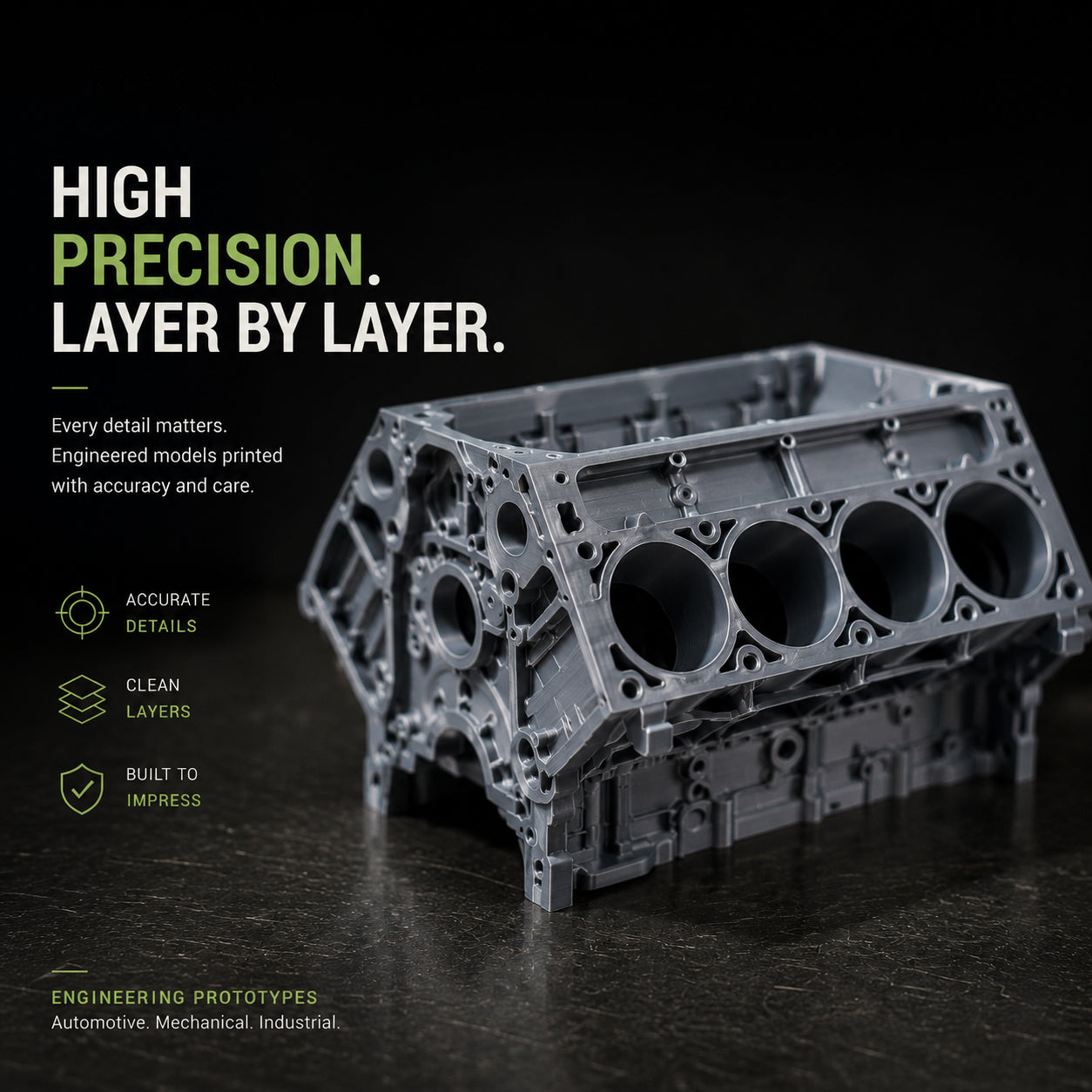 V8 engine block