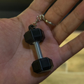dumbbell keychain