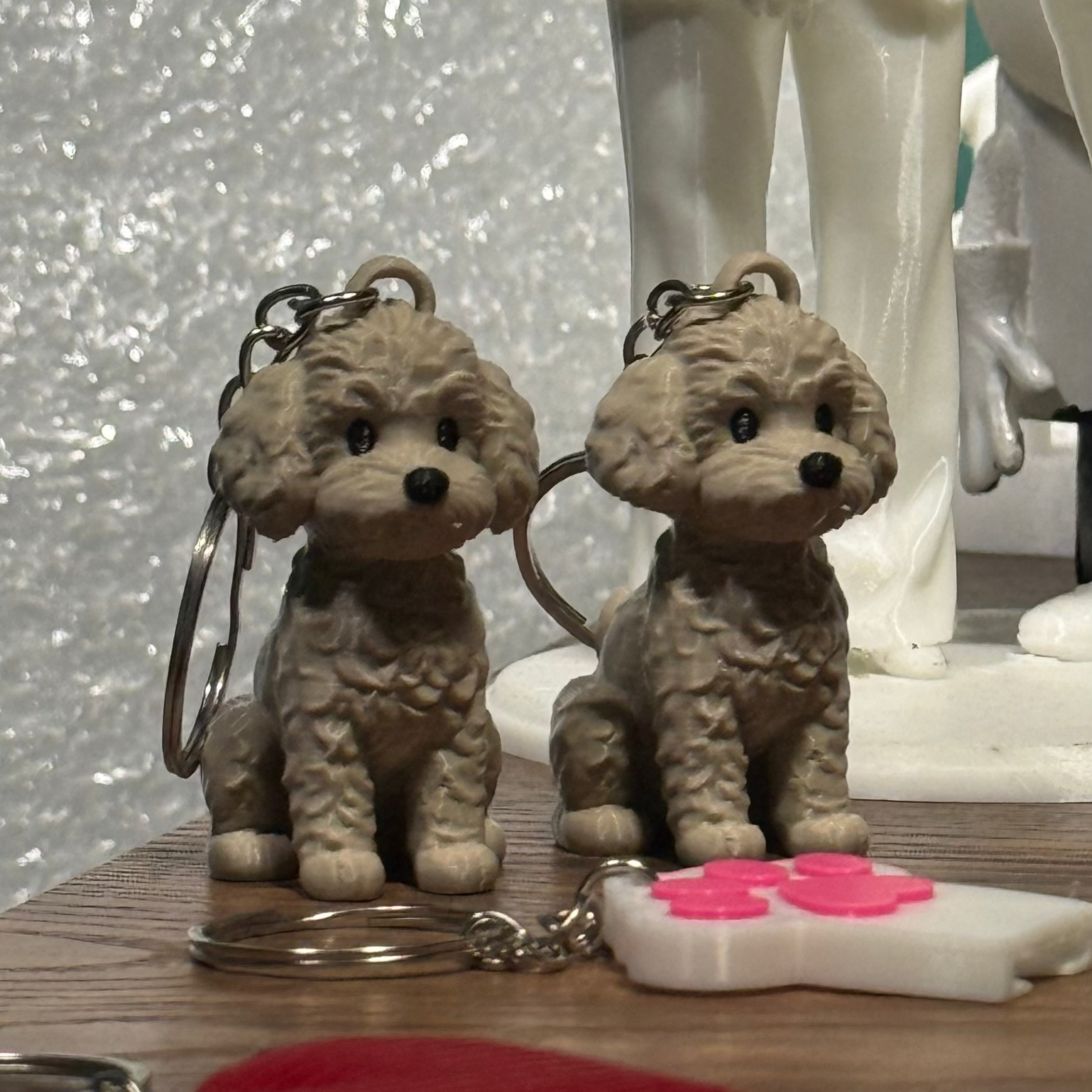 Maltese dog keychain